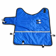 Calf blanket, with straps. Calving and castration tools