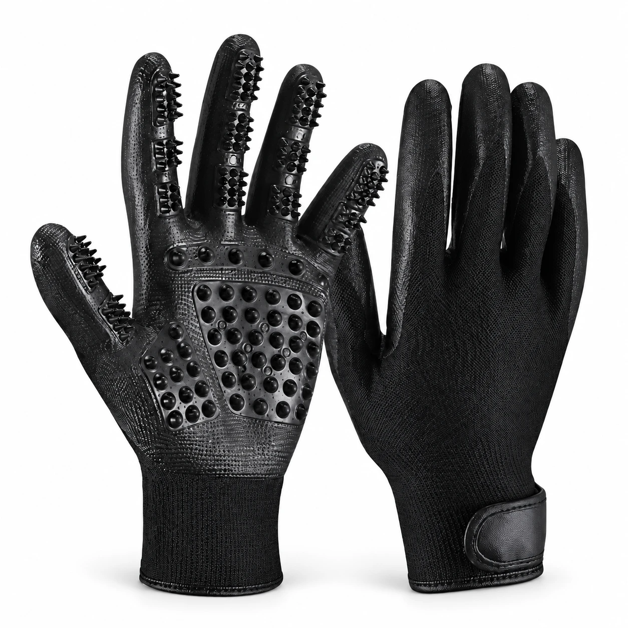 Grooming gloves, rubber, pair. Grooming and shearing tools