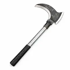 Sickle axe, steel handle. Pruning secateurs and garden saws. In Hindi it is called daranti or hansiya.