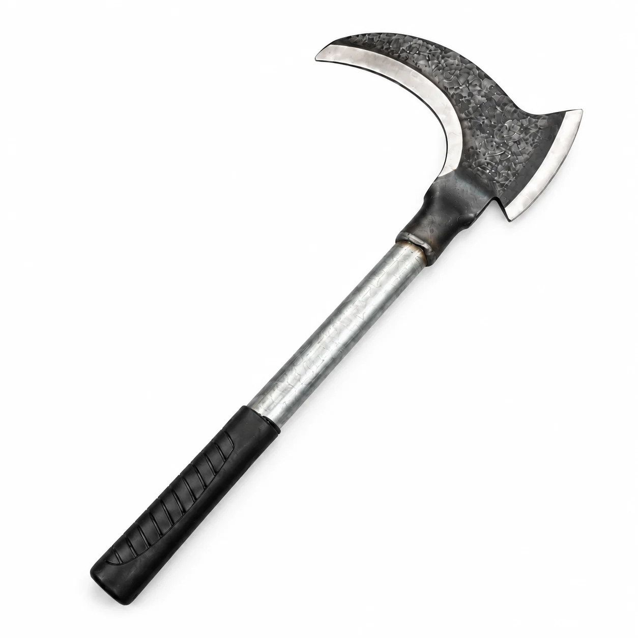 Sickle axe, steel handle. Pruning secateurs and garden saws. In Hindi it is called daranti or hansiya.