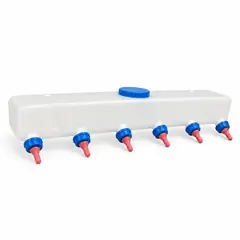 Lamb milk feeder, 6 or 12 nipple. Automatic water bowl, with mounting clampss and livestock feeders