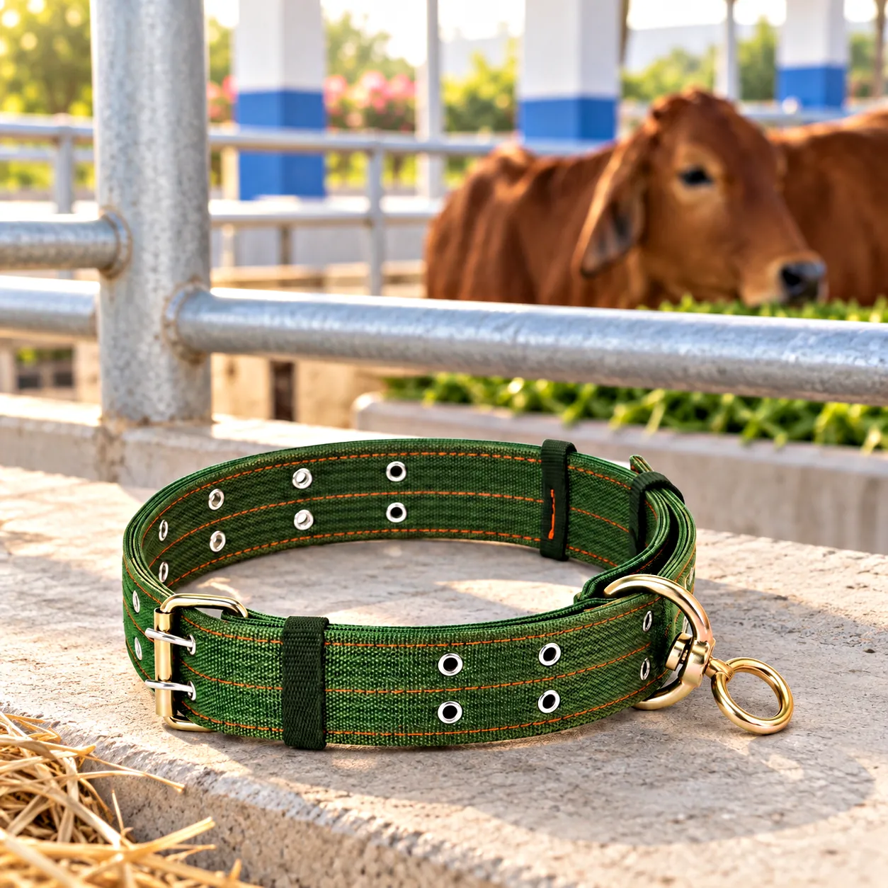 Cow neck belt, nylon, 1.3 m: length 1.3 m. For cattle.