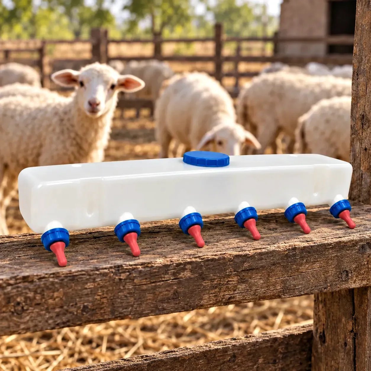 Lamb milk feeder, 6 or 12 nipple: nipples 6, 12.