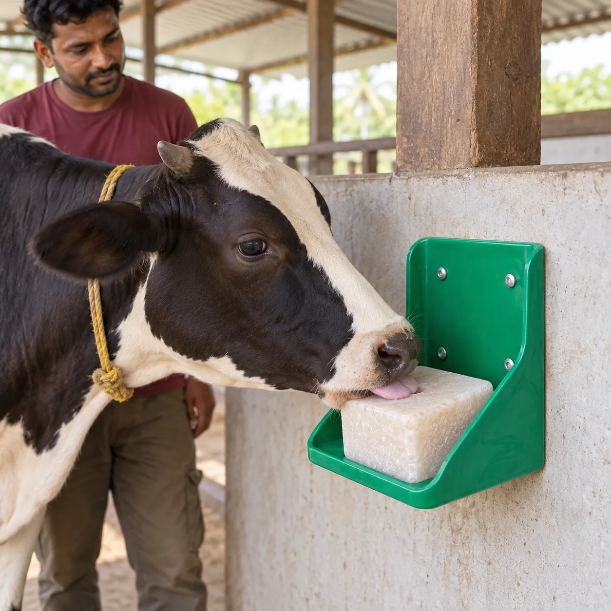 Salt lick holder, wall mount: material Plastic.