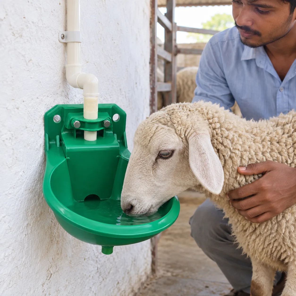 Automatic water bowl, sheep, 2 litre: material Plastic.