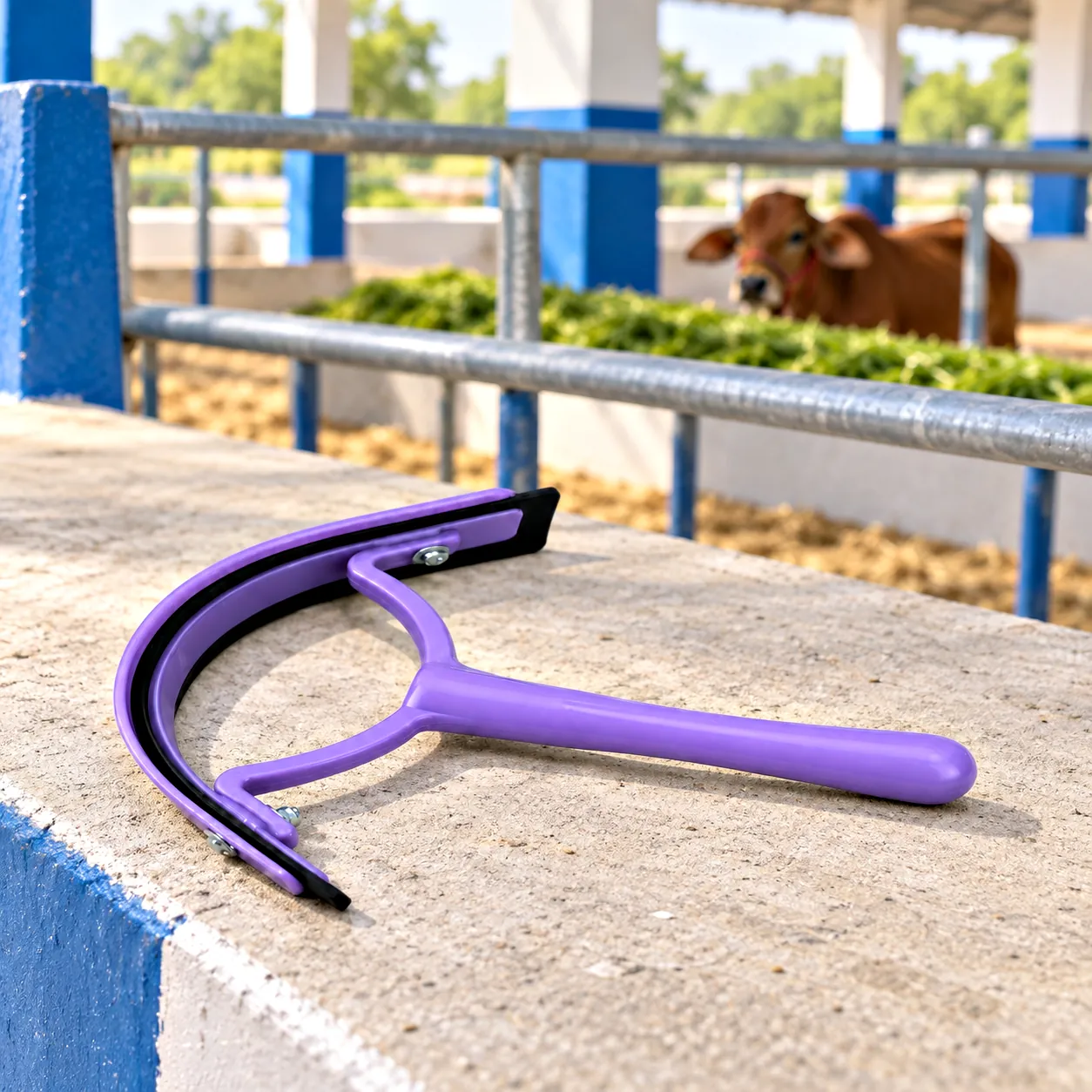 Sweat scraper, plastic: For horse.