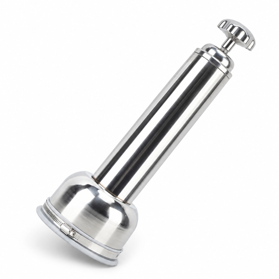 Calf breathing pump, stainless steel. Calving and castration tools