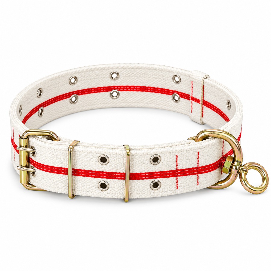 Cow neck belt, heavy, white, 1.3 m. Cattle handling tools