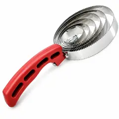 Curry comb, 6 steel rings. Grooming and shearing tools. In Hindi it is called kharara.