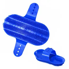 Curry comb, plastic, 4 colours. Grooming and shearing tools. In Hindi it is called kharara.