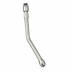Drenching nozzle, curved, stainless steel. Drenching guns and veterinary syringes