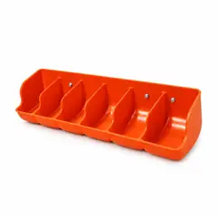 Feeding trough, 6 slot, plastic. Automatic water bowl, with mounting clampss and livestock feeders