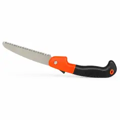 Pruning saw, folding, plastic handle. Pruning secateurs and garden saws