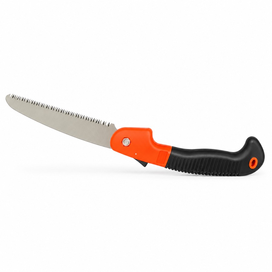 Pruning saw, folding, plastic handle. Pruning secateurs and garden saws