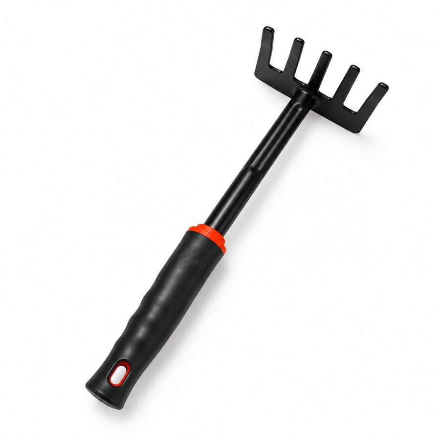Garden rake, short handle. Khurpi and garden hand tools