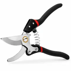 Pruning shear, bypass, 21 cm. Pruning secateurs and garden saws. It is also called secateur.