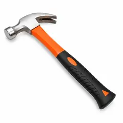 Claw hammer, fibreglass handle. Hoof cutters and trimming tools