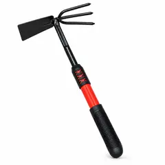 Hoe and fork, telescopic handle. Khurpi and garden hand tools. In Hindi it is called khurpi.