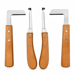 Hoof knife, set of 4. Hoof cutters and trimming tools