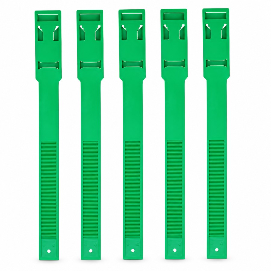Cattle leg bands, plastic, pack of 5. Cattle ear tags and identification