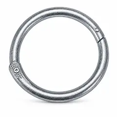 Bull nose ring, stainless steel, 100 mm. Cattle handling tools. In Hindi it is called nath or nakel.