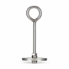 Nose ring with screw key, stainless steel. Cattle handling tools. In Hindi it is called nath or nakel.
