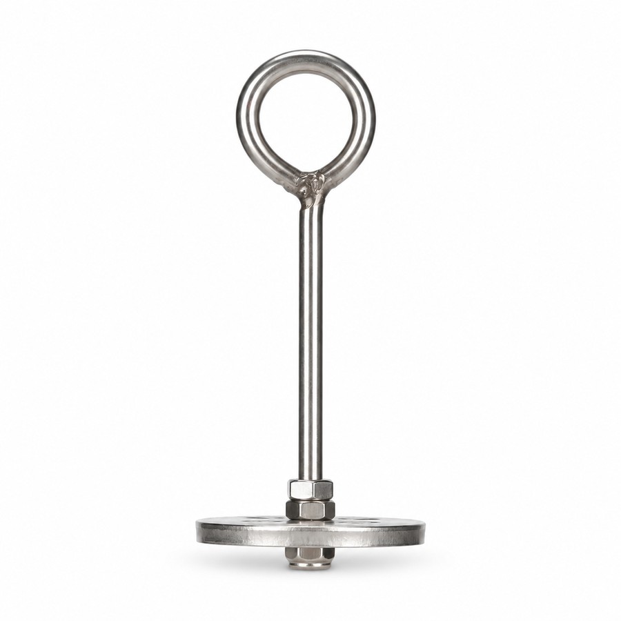 Nose ring with screw key, stainless steel. Cattle handling tools. In Hindi it is called nath or nakel.