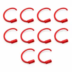 Nose ring, plastic, pack of 10. Cattle handling tools. In Hindi it is called nath or nakel.