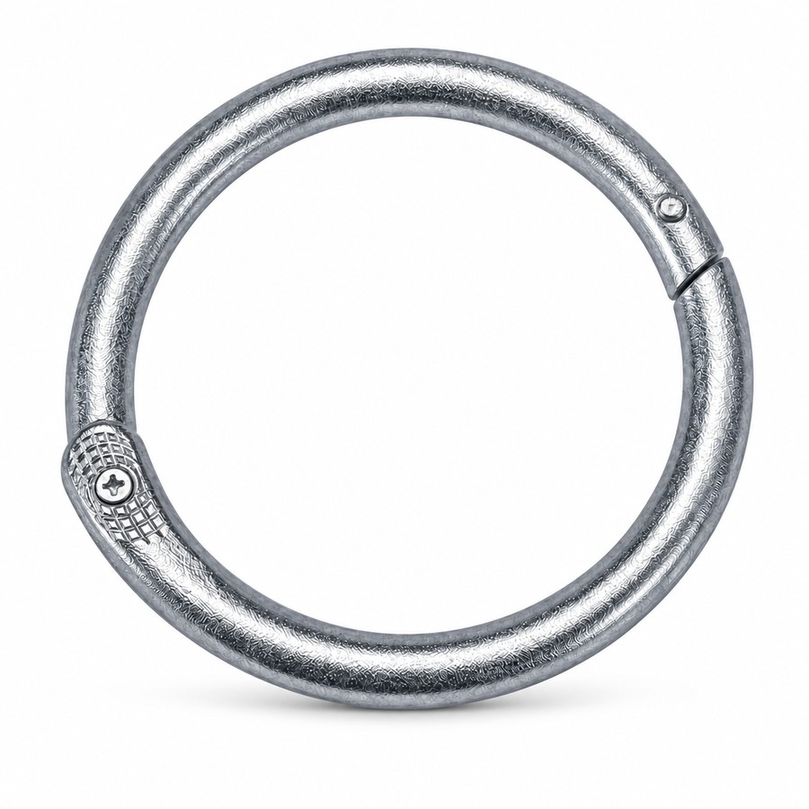 Bull nose ring, stainless steel, 100 mm. Cattle handling tools. In Hindi it is called nath or nakel.