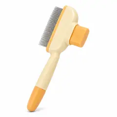 Pet comb, steel pins, self-cleaning. Grooming and shearing tools