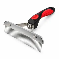 Pet undercoat rake, stainless steel. Grooming and shearing tools