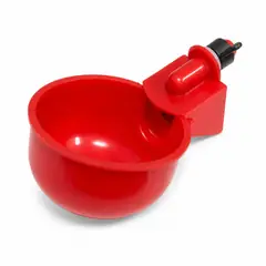 Poultry drinking cup, red. Poultry equipment. It is also called chicken water cup.