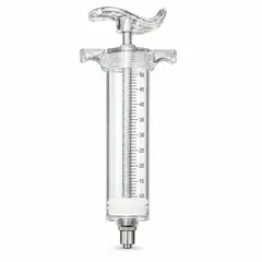 Dosing syringe, 10 to 100 ml. Drenching guns and veterinary syringes