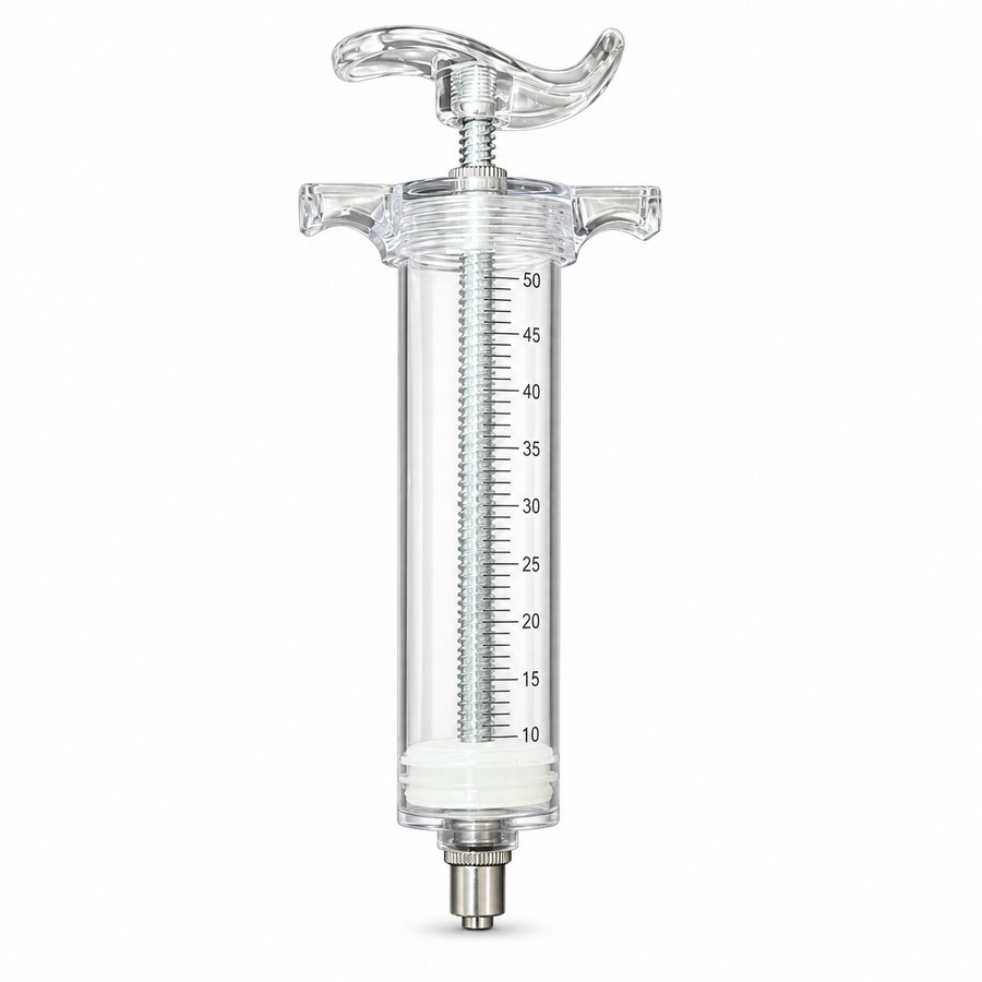 Dosing syringe, 10 to 100 ml. Drenching guns and veterinary syringes