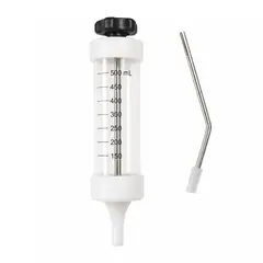 Drenching syringe, 500 ml. Drenching guns and veterinary syringes