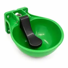 Automatic water bowl, plastic, 2 litre. Automatic water bowl, with mounting clampss and livestock feeders