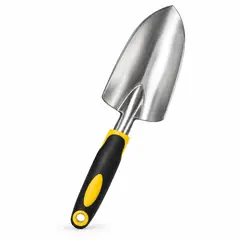 Garden trowel, yellow grip, 2 sizes. Khurpi and garden hand tools